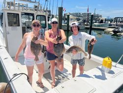 Family Fishing for Flounder in NJ